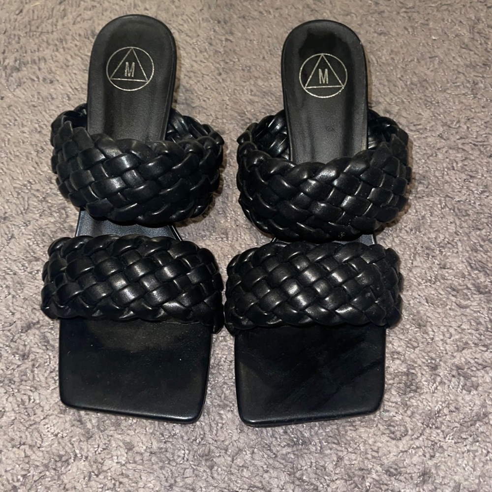 Black Heel Mule Sandal